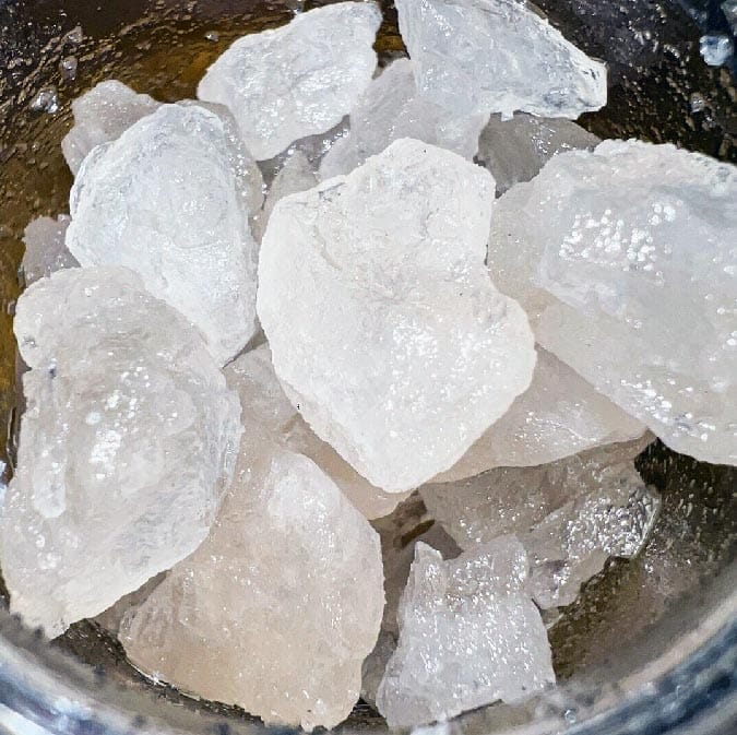 THCA is THC acid, the precursor to THC, the most abundant and intoxicating cannabinoid found in cannabis. When exposed to heat, non-intoxicating THCA converts to intoxicating THC and produces that classic cannabis high. Diamonds are another term for the crystalline structures that form in sauce, a cannabis concentrate with high levels of terpenes and a runny texture. Put two and two together and you get a term for the THCA-rich crystals that form in sauce.