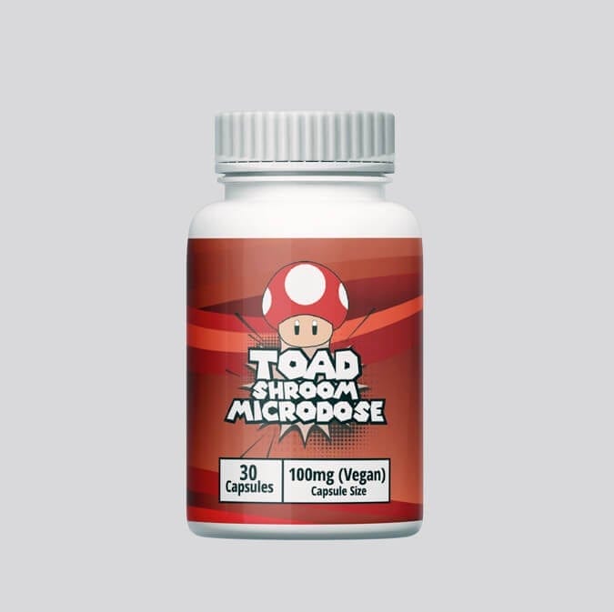 Toad Shroom Microdose Capsules (30 Capsules, 100mg each)