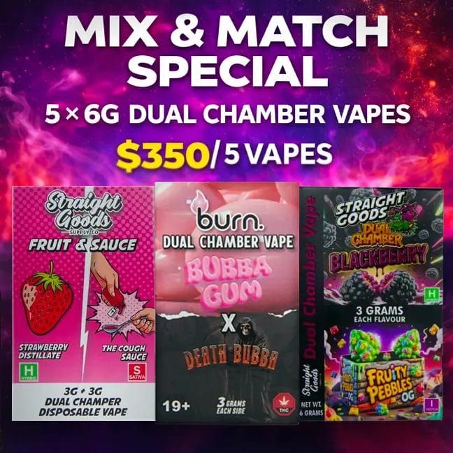Mix and Match Special - 5 x 6g Dual Chamber Vapes